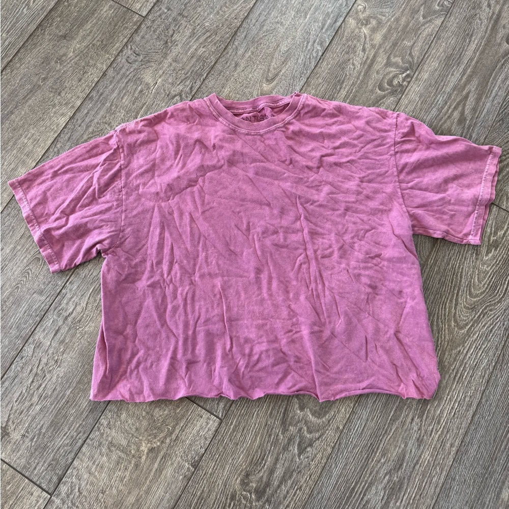 Anti star 100% cotton Pink cropped T-Shirt